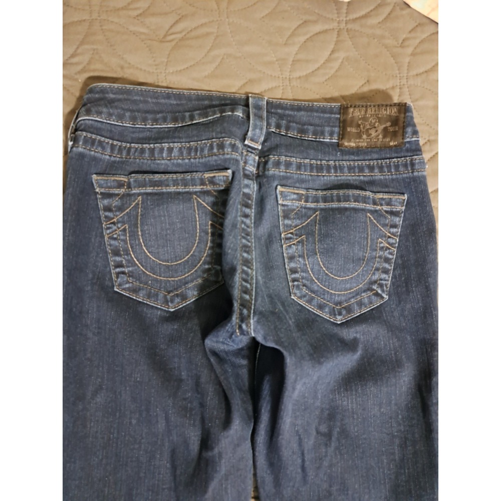 True Religion Stella Skinny Studded Stars Jeans Women's‎ Blue Size 26 - Picture 10 of 11